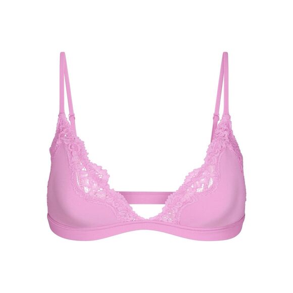 Skims Fits Everybody Lace Triangle Bralette Petal Size Small - Picture 1 of 8